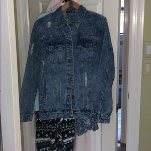 Vintage distressed jean jacket